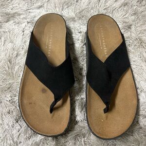 Asportuguesas Black Suede Sandals